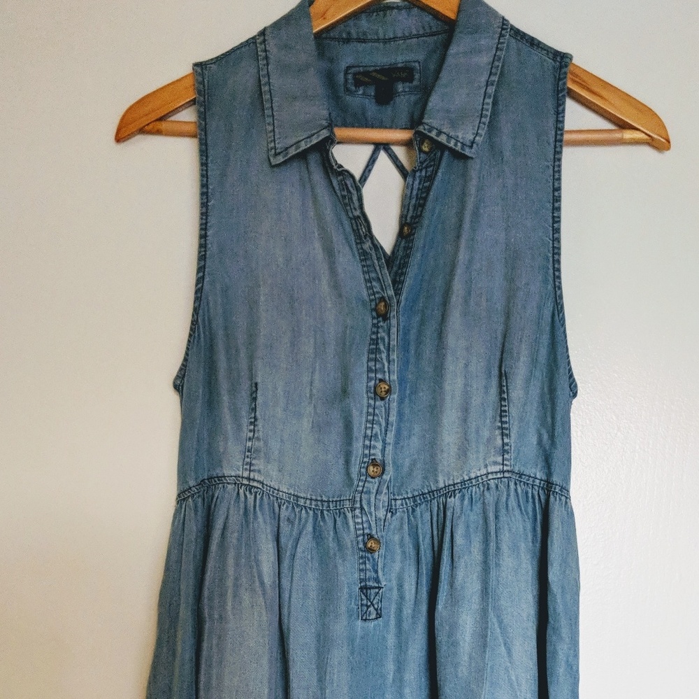 Vans Sleeveless Chambray Swing Dress